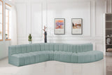 Arc Mint Green Vegan Leather Modular Sofa 101Mint-S7C Meridian Furniture