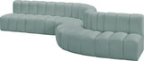 Arc Mint Green Vegan Leather Modular Sofa 101Mint-S7C Meridian Furniture