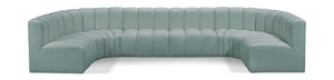 Arc Mint Green Vegan Leather Modular Sofa 101Mint-S8A Meridian Furniture