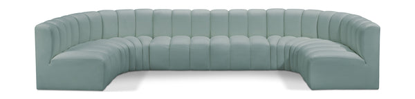 Arc Mint Green Vegan Leather Modular Sofa 101Mint-S8A Meridian Furniture