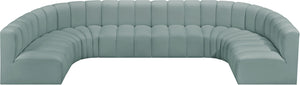 Arc Mint Green Vegan Leather Modular Sofa 101Mint-S8A Meridian Furniture