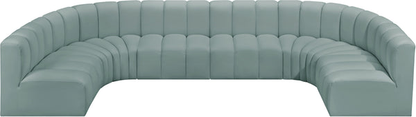 Arc Mint Green Vegan Leather Modular Sofa 101Mint-S8A Meridian Furniture