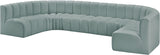 Arc Mint Green Vegan Leather Modular Sofa 101Mint-S8A Meridian Furniture