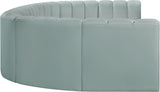 Arc Mint Green Vegan Leather Modular Sofa 101Mint-S8A Meridian Furniture