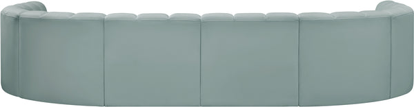 Arc Mint Green Vegan Leather Modular Sofa 101Mint-S8A Meridian Furniture