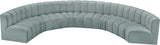 Arc Mint Green Vegan Leather Modular Sofa 101Mint-S8B Meridian Furniture