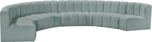 Arc Mint Green Vegan Leather Modular Sofa 101Mint-S8B Meridian Furniture