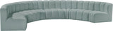 Arc Mint Green Vegan Leather Modular Sofa 101Mint-S8B Meridian Furniture