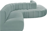 Arc Mint Green Vegan Leather Modular Sofa 101Mint-S8C Meridian Furniture