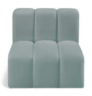 Arc Mint Green Vegan Leather Straight Chair 101Mint-ST Meridian Furniture