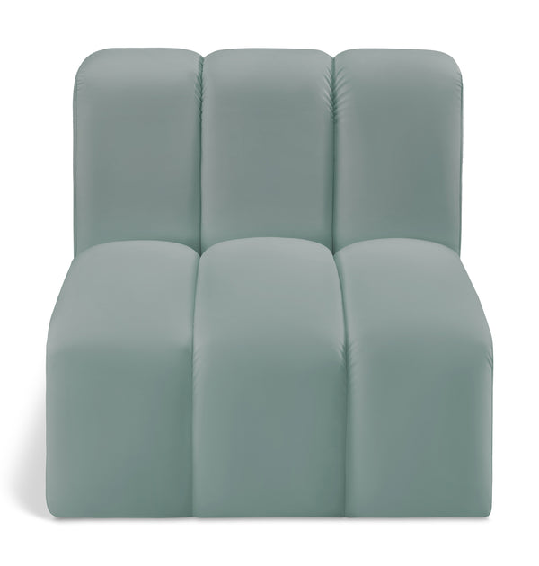 Arc Mint Green Vegan Leather Straight Chair 101Mint-ST Meridian Furniture