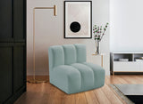 Arc Mint Green Vegan Leather Straight Chair 101Mint-ST Meridian Furniture