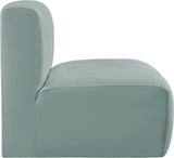 Arc Mint Green Vegan Leather Straight Chair 101Mint-ST Meridian Furniture