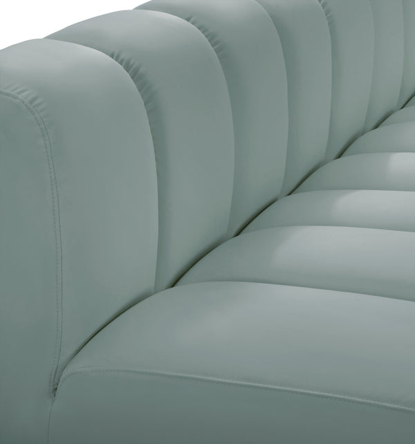 Arc Mint Green Vegan Leather Straight Chair 101Mint-ST Meridian Furniture
