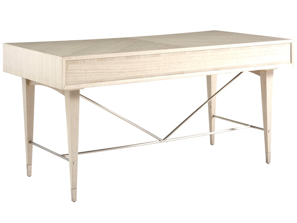 Lexington Sligh Westport Writing Desk - Contemporary Eucalyptus Design With Brushed Nickel Accents & Ample Storage Gray Wood 101-410