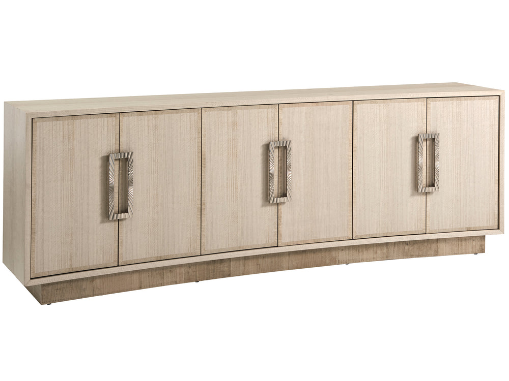 Lexington Sligh Donovan Media Console - Contemporary Eucalyptus Design With Sleek Storage & Striking Metal Accents Gray Wood 101-661