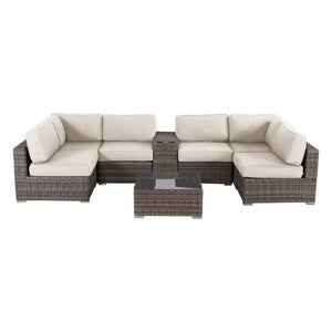 English Elm Fully Assembled Outdoor Wicker 4-Person Seating Group: Comfortable, Durable & Ready For Relaxation! B120S00161