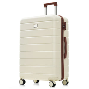 English Elm Premium Abs Hardshell 3 Piece Suitcase Set with Tsa Locks and Spinner Wheels Ivory N726P296022O