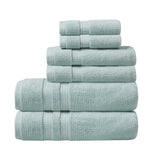 Beautyrest Plume Transitional 100% Cotton Feather Touch Antimicrobial Towel 6 Piece Set BR73-2437 Seafoam