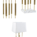 Martha Stewart Doyer  Modern/Contemporary Metal Table Lamp MT153-0068 Gold/White