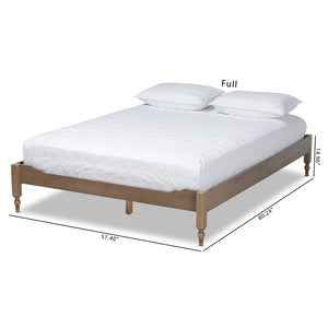 Baxton Studio Baxton Studio Laure Queen Platform Bed Frame in Weathered Grey Oak - Chic Bohemian Design & Durability MG0011-Weather Grey-Queen