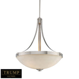 3-Light Pendant - Brushed Nickel with White Glass 10203/3 Elk Lighting