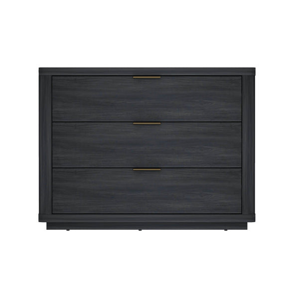 English Elm Evelyn 32" Charcoal Gray Nightstand - Modern 3-Drawer Storage With Sleek Design For Every Bedroom B365P398536
