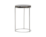 Tillie End Table - Stainless Steel - Black Agate Stone 102092 Sunpan