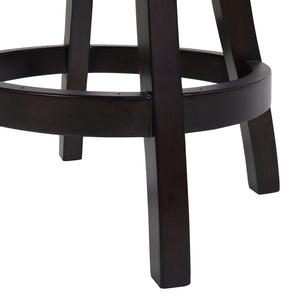 English Elm Jennifer Taylor Home - Williams 27In Swivel Counter Height Bar Stool - Vintage Brown Faux Leather, Comfort & Style Combined B2719P238370