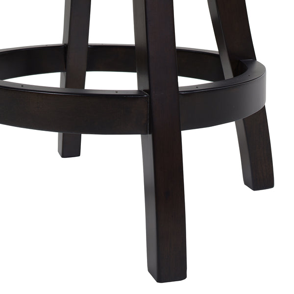 English Elm Jennifer Taylor Home - Williams 27In Swivel Counter Height Bar Stool - Vintage Brown Faux Leather, Comfort & Style Combined B2719P238370