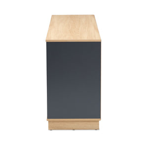 Baxton Studio Baxton Studio Reed Mid-Century Modern Sideboard – Multicolor Wood Storage with Clean Lines & Style MPC8005-Oak/Grey/White-Sideboard