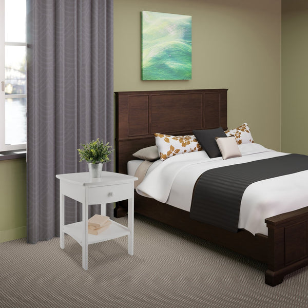 Winsome Wood Claire Curved Accent Table - Stylish White Nightstand With Drawer & Shelf For Bedroom Or Living Room White Solid ,Composite Wood 10218-winsome-wood