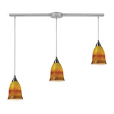 Horizon 5'' Wide 3-Light Pendant - Fire in Satin Nickel 10218/3L-ERH Elk Lighting