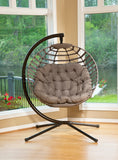 IDEAZ Modern Hanging Ball Chair with Cushion Beige 1021FHT