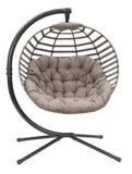 IDEAZ Modern Hanging Ball Chair with Cushion Beige 1021FHT