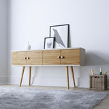 Theodore 60.0 Sideboard in Off White and Cinnamon 1022151 Manhattan Comfort