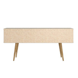 Theodore 60.0 Sideboard in Off White and Cinnamon 1022151 Manhattan Comfort