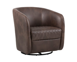 Dax Swivel Lounge Chair - Havana Dark Brown 102259 Sunpan