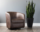 Dax Swivel Lounge Chair - Havana Dark Brown 102259 Sunpan