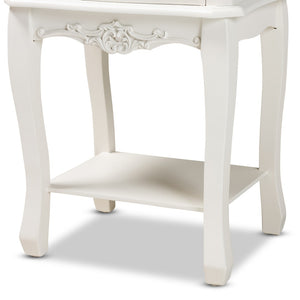 Baxton Studio Baxton Studio Amalie Two-Tone White & Oak End Table – French Country Charm with Storage & Style JY17B088-White-ET