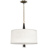 Robert Abbey Cosmos Pendant Deep Patina Bronze Finish with Warm Brass Accents Oyster Linen Fabric