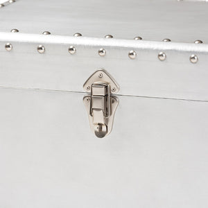 Baxton Studio Baxton Studio Serge Vintage Industrial Accent Cabinet with Silver Finish for Stylish Storage Solutions 2-Drawer JY17B165-Silver-Cabinet