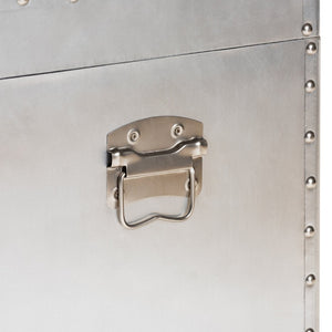 Baxton Studio Baxton Studio Serge Vintage Industrial Accent Cabinet with Silver Finish for Stylish Storage Solutions 2-Drawer JY17B165-Silver-Cabinet