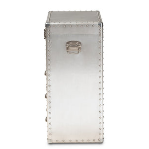 Baxton Studio Baxton Studio Serge Industrial Silver Metal 3-Drawer Storage Cabinet with Vintage Charm & Lift-Top JY17B168-Silver-Cabinet