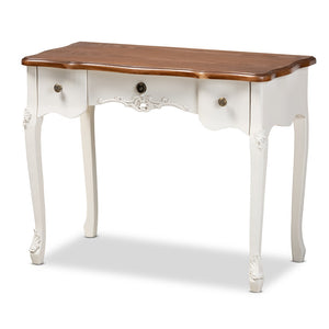 Baxton Studio Baxton Studio Sophie French Country 3-Drawer Console Table with Elegant Design for Entryways & Living Rooms 132050-White-Console