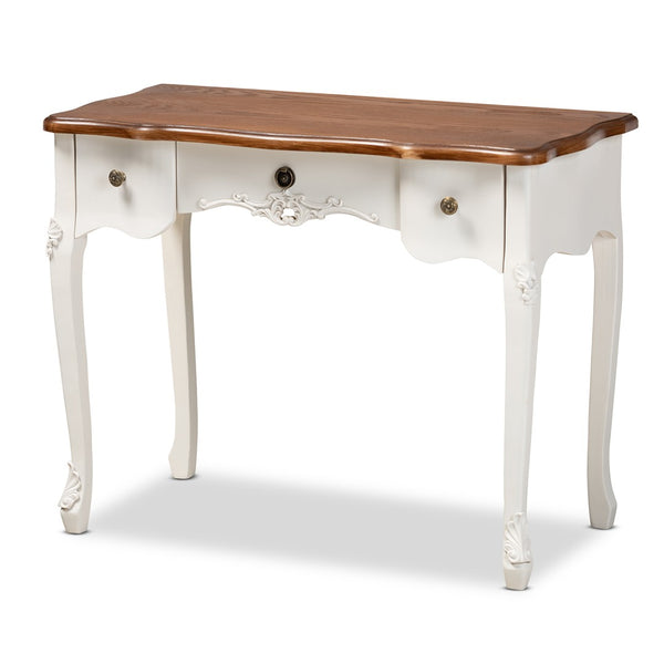Baxton Studio Baxton Studio Sophie French Country 3-Drawer Console Table with Elegant Design for Entryways & Living Rooms 132050-White-Console