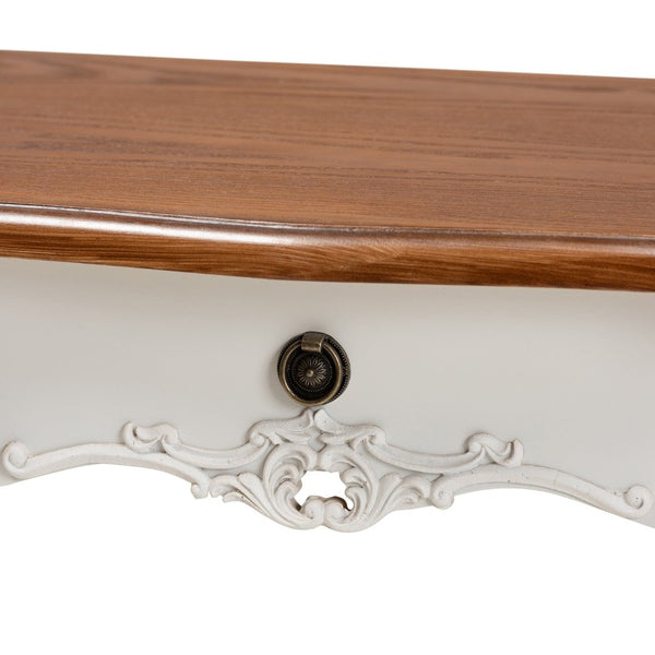 Baxton Studio Baxton Studio Sophie French Country 3-Drawer Console Table with Elegant Design for Entryways & Living Rooms 132050-White-Console