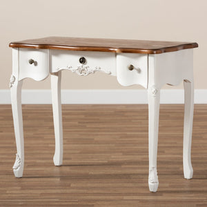 Baxton Studio Baxton Studio Sophie French Country 3-Drawer Console Table with Elegant Design for Entryways & Living Rooms 132050-White-Console