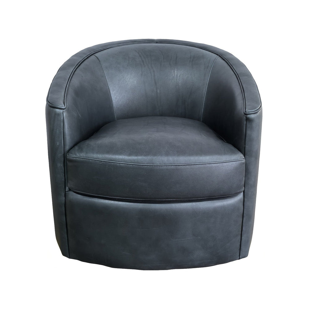 Olivia + Quinn Astoria Leather Swivel Chair - Luxurious Hand-rubbed Evergreen Leather For Ultimate Comfort & Style Angelina Evergreen Leather,Foam,Wood 1025_Agl4901