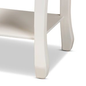 Baxton Studio Baxton Studio Gabrielle Elegant French Country End Table with Classic White Finish and Storage Drawers 2-Drawer ETASW-06-White-ET